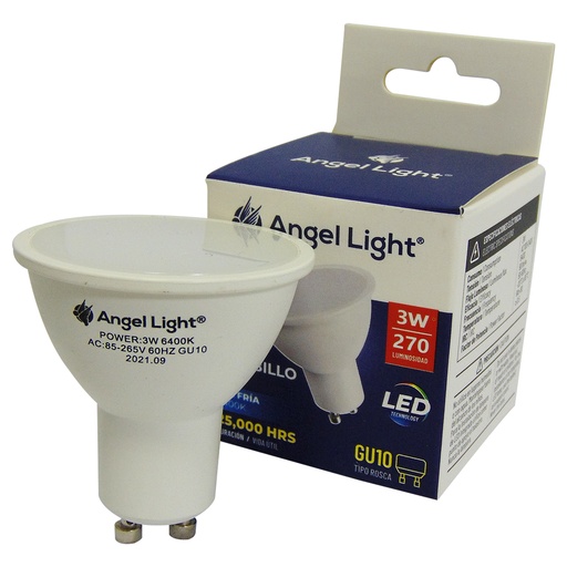 [9835] BOMBILLO LED DICROICO 3W ROSCA GU10 ANGEL LIGHT