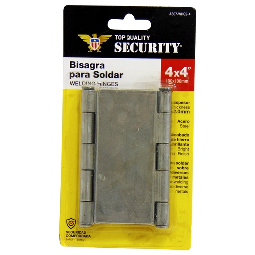 [9843] BISAGRA PARA SOLDAR 4" X 4" SECURITY