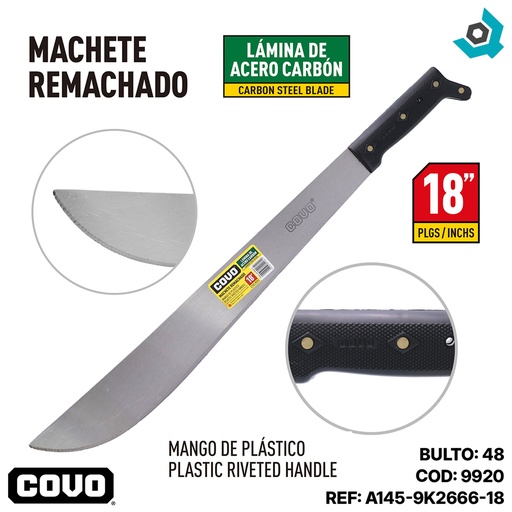 [9920] MACHETE 18" REMACHADO COVO