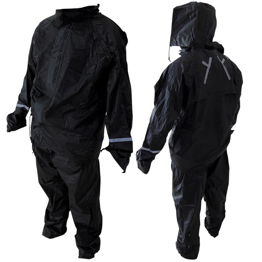[9928] IMPERMEABLE CON CINTA REFLECTIVA TALLA M SECURITY