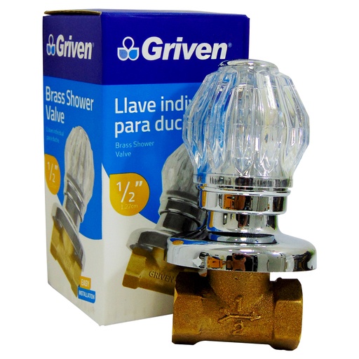 [9964] LLAVE PARA DUCHA 1/2" POMO ACRILICO GRIVEN