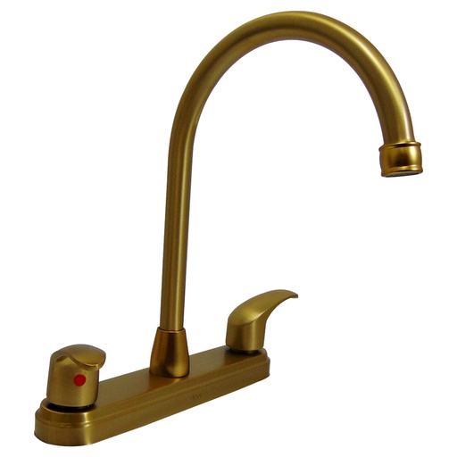 [9980] GRIFERIA PARA FREGADERO 8" DE CUELLO ALTO GRIVEN DORADO