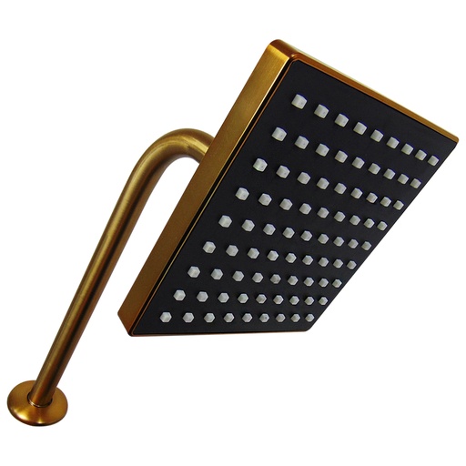 [9996] REGADERA PARA DUCHA 6" CUADRADA DORADA GRIVEN GOLDEN