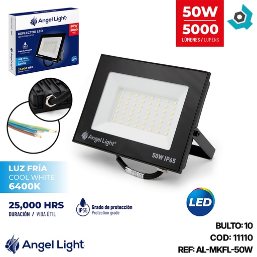 [11110] REFLECTOR LED 50W LUZ FRIA 6400K ANGEL LIGHT