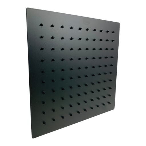 [11128] REGADERA PARA DUCHA TIPO LLUVIA CUADRADA 10" GRIVEN BLACK