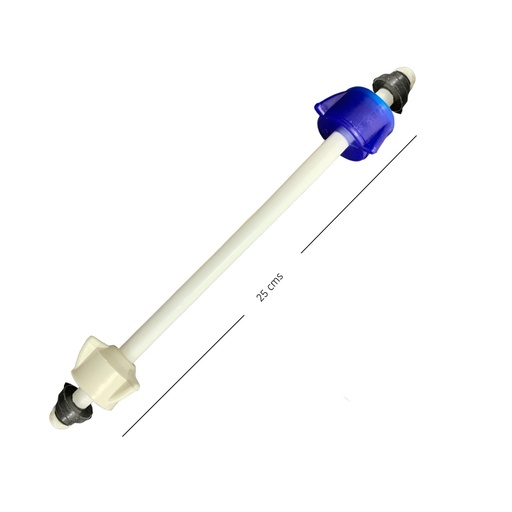 [11044] MANGUERA PLASTICA FLEXIBLE 1/2" X 5/8" 25 CMS PARA WC METALES ALEADOS