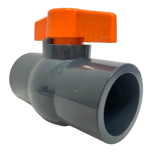 [11195] VALVULA BOLA COMPACTA PVC PRES 1 1/2" SIN ROSCA TUBRICA
