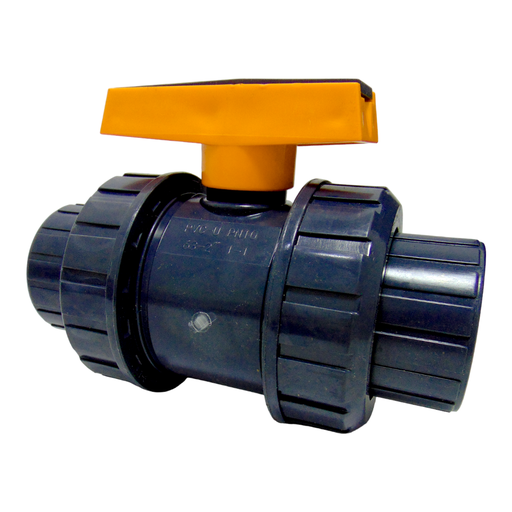 [11199] VALVULA BOLA DOBLE UNION UNIVERSAL PVC PRES 2" SIN ROSCA TUBRICA