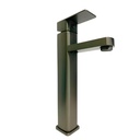 GRIFERIA MONOMANDO PARA LAVAMANOS CUELLO ALTO GRIS METALICO GRIVEN GUN METAL