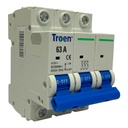 BREAKER TERMOMAGNETICO 63A 3P TIPO EUROPEO TROEN