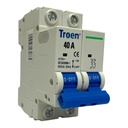 BREAKER TERMOMAGNETICO 40A 2P TIPO EUROPEO TROEN