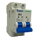 BREAKER TERMOMAGNETICO 25A 2P TIPO EUROPEO TROEN