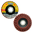 DISCODE ABRASIVO 4 1/2" GRANO MEDIO PARA PULIR DE ACERO INOXIDABLE COVO