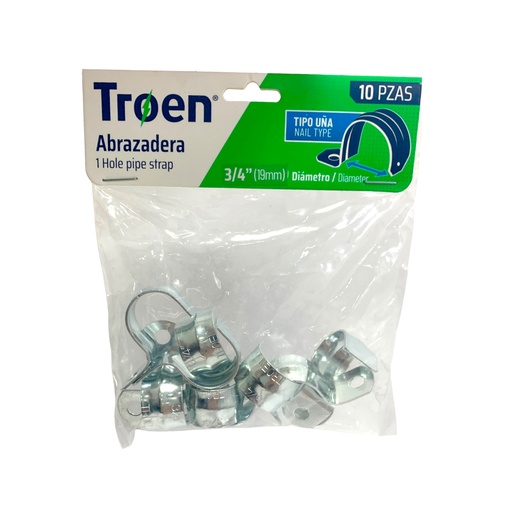 [11332] ABRAZADERAS 3/4" 10 PZS TROEN