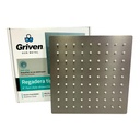 REGADERA PARA DUCHA TIPO LLUVIA CUADRADA 8" GRIS METALICO GRIVEN GUN METAL