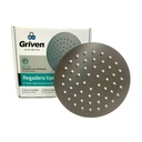 REGADERA PARA DUCHA TIPO LLUVIA REDONDA 6" GRIS METALICO GRIVEN GUN METAL