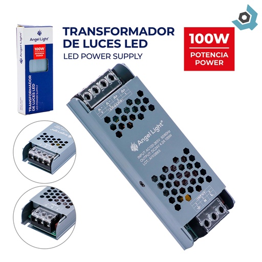 [11350] TRANSFORMADOR DE LUCES LED 100W PARA 24V ANGEL LIGHT