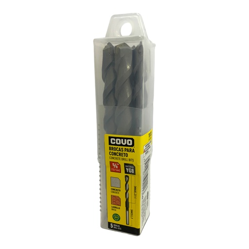 [11388] MECHAS PARA CONCRETO 5/8" 5 PIEZAS COVO