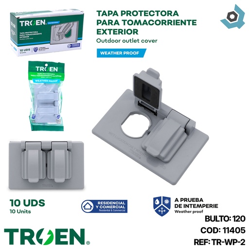 [11405] TAPA PARA TOMACORRIENTE TROEN