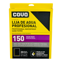 LIJA DE AGUA 9" X 11" GRANO 150 MEDIO COVO