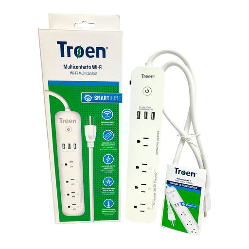 [11452] REGLETA INTELIGENTE 4 SALIDAS Y CARGADOR USB 110V TROEN SMART