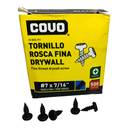 TORNILLOS ROSCA FINA DRYWALL 7 X 7/16" 500 PIEZAS COVO