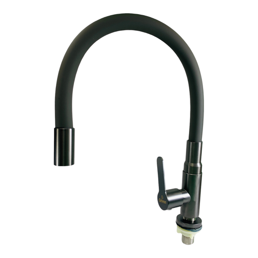 [11475] GRIFERIA INDIVIDUAL PARA FREGADERO CUELLO FLEXIBLE GRIS METALICO GRIVEN GUN METAL