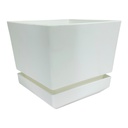 MATERO Y PLATO PP ART CUAD TEXT L15 BLANCO DP