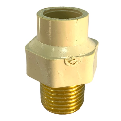 [11586] ADAPTADOR CPVC PRES 1/2" C X MR DE BRONCE TUBRICA