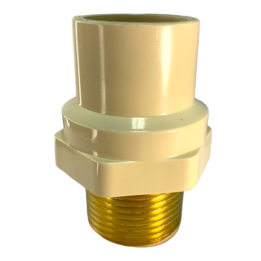 [11588] ADAPTADOR CPVC PRES 1" C X MR DE BRONCE TUBRICA