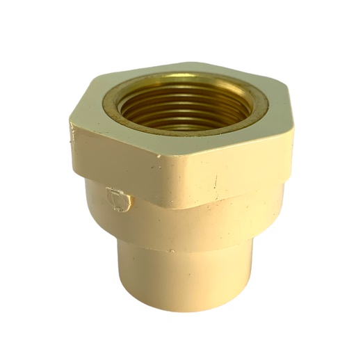 [11590] ADAPTADOR CPVC PRES 3/4" C X HR DE BRONCE TUBRICA