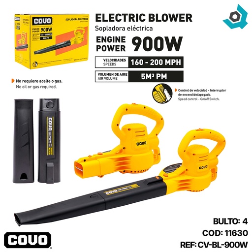 [11630] SOPLADORA ELECTRICA 900W COVO