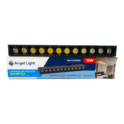 [11695] LAMPARA LED PARA RIEL MAGNETICO 222 X 23MM 12W 4000K  ANGEL LIGHT