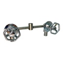 LLAVE DOBLE PARA DUCHA 1/2" CROMADO ACERO INOXIDABLE GRIVEN