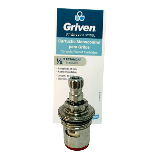 [11740] CARTUCHO MONOCONTROL PARA GRFIERIAS ACERO INOXIDABLE 1/2" GRIVEN