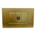 TOMA COAXIAL PARA CABLE DE TV DORADO TROEN