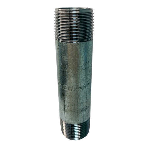 [11767] NIPLE 1" X 5" DE LARGO DE ACERO GALVANIZADO GRIVEN