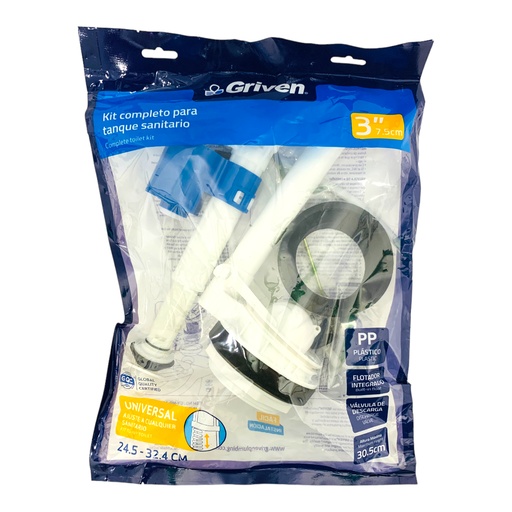 [11794] HERRAJE PARA W.C UNIVERSAL 3" GRIVEN