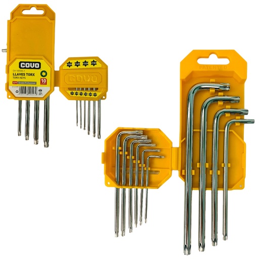 [11812] JUEGO DE LLAVES L TORX X10 PIEZAS COVO