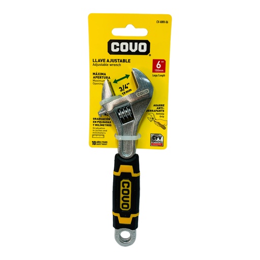 [11815] LLAVE AJUSTABLE 6" PROFESIONAL COVO