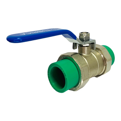 [11834] VALVULA PPR PRES 25MM MET DOBLE UNION UNIVERSAL POLIFUSION TUBRICA