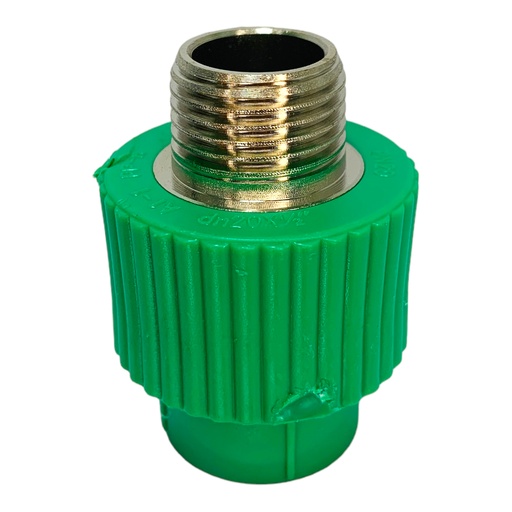 [11878] ADAPTADOR ROSCA MACHO PPR PRES 20MM X 1/2" CXMR-MET POLIFUSION TUBRICA