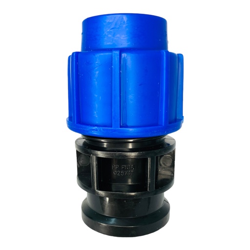 [11929] ADAPTADOR HEMBRA 25MM SALIDA 1" PARA RIEGO PEAD TUBRICA