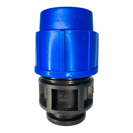 [11931] ADAPTADOR HEMBRA 50MM SALIDA 1 1/4" PARA RIEGO PEAD TUBRICA