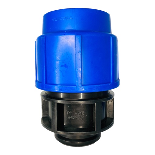 [11933] ADAPTADOR HEMBRA 63MM SALIDA 1 1/2" PARA RIEGO PEAD TUBRICA