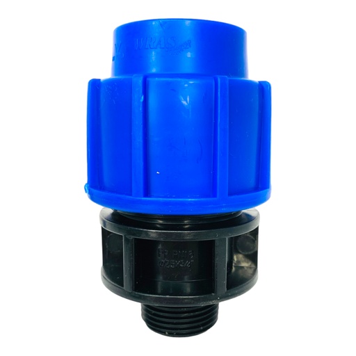 [11946] ADAPTADOR MACHO 25MM SALIDA 3/4" PARA RIEGO PEAD TUBRICA