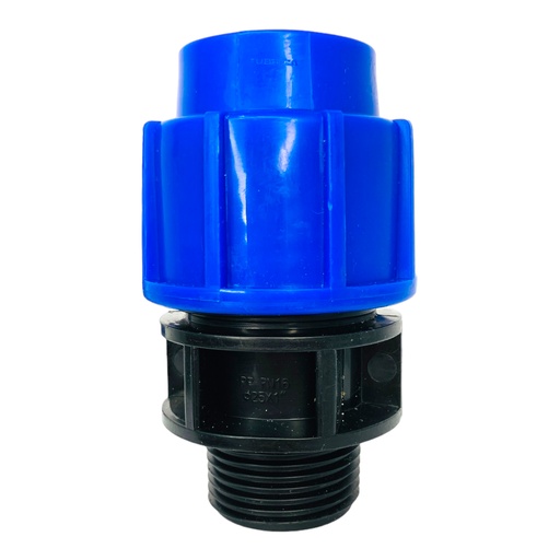 [11947] ADAPTADOR MACHO 25MM SALIDA 1" PARA RIEGO PEAD TUBRICA