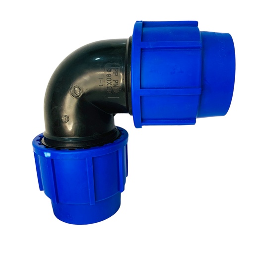 [11979] CODO 90GR 90MM PARA RIEGO PEAD TUBRICA