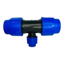 TEE REDU 50 X 25MM PARA RIEGO PEAD TUBRICA