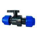 VALVULA BOLA UNION UNIVERSAL 25MM PARA RIEGO PEAD TUBRICA